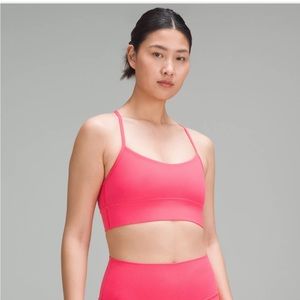 LULULEMON Flowy Y Nulu Longline Bra in LIPGLOSS- Just bought with tags